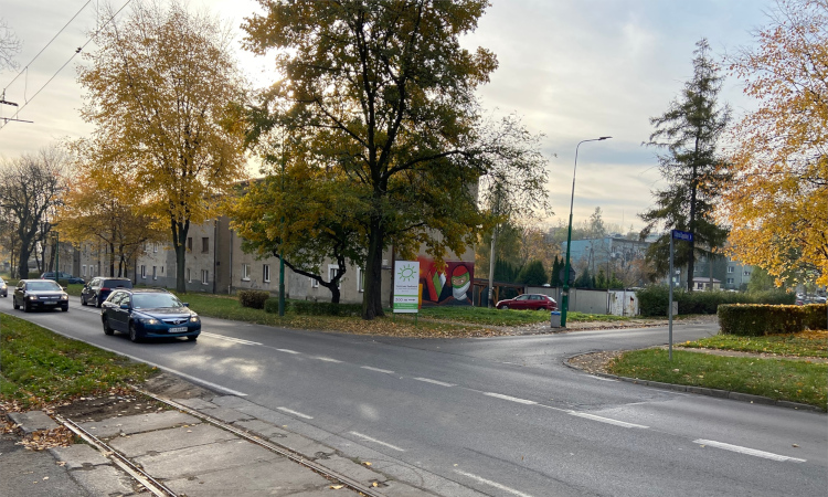 Skrzyzowanie ulicy Hubala Dobrzańskiego i Zapolskiej