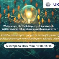 Urząd KNF – zaproszenie na webinarium CEDUR „Wyłudzanie środków pieniężnych i danych ze szczególnym uwzględnieniem finansowania społecznościowego (crowdfundingu) w zakresie udzielania pożyczek”