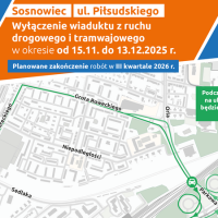 Od 15 listopada ul. Piłsudskiego wyłączona z ruchu kołowego i tramwajowego