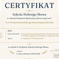 CKZiU z&nbsp;Legionów “Szkołą Dobrego Słowa”